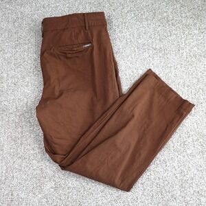 Rekucci Womens Plus 20W Ease Into Comfort Straight Leg Pants Chestnut Brown